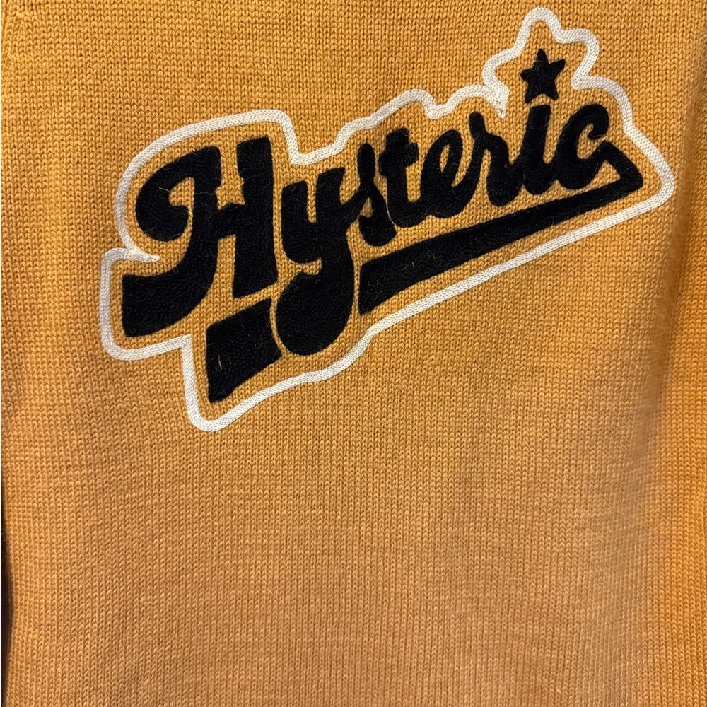 Hysteric Glamour Yellow and Black “Varsity” Style Cardigan, Size S* - Picture 5 of 8